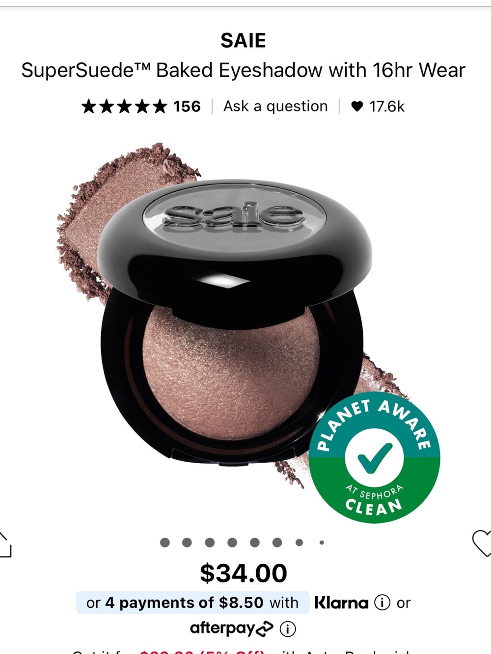 Saie supersuede baked eyeshadow - Tartufo